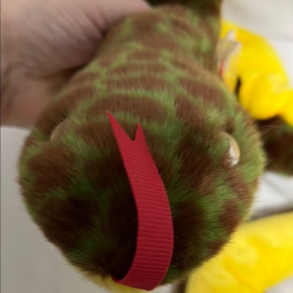 Ty Beanie Babies Green Snake Plush - Picture 4 of 4
